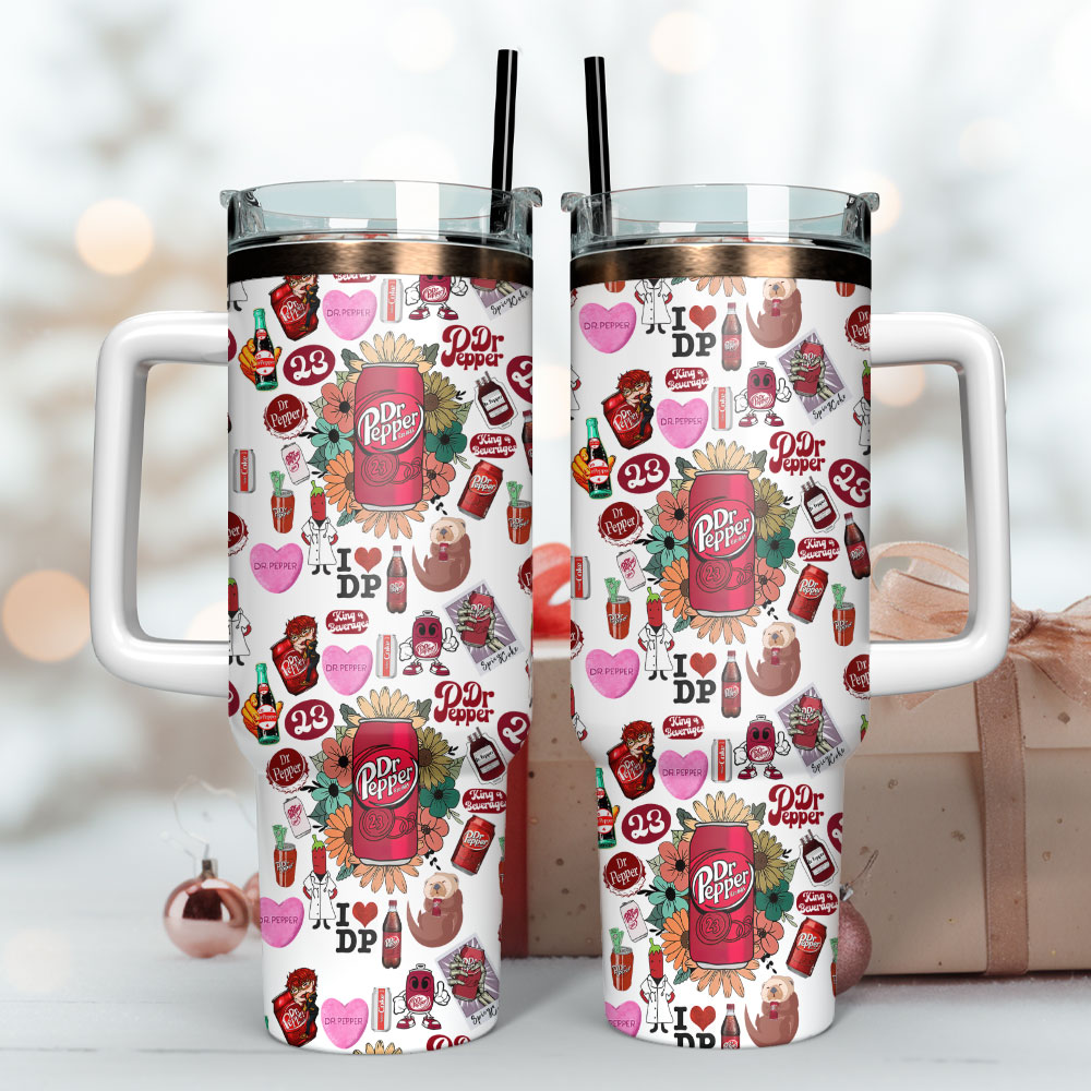 Dr Pepper Soft Drink Custom Stanley Cup 40 oz 30 oz Tumbler With Handle