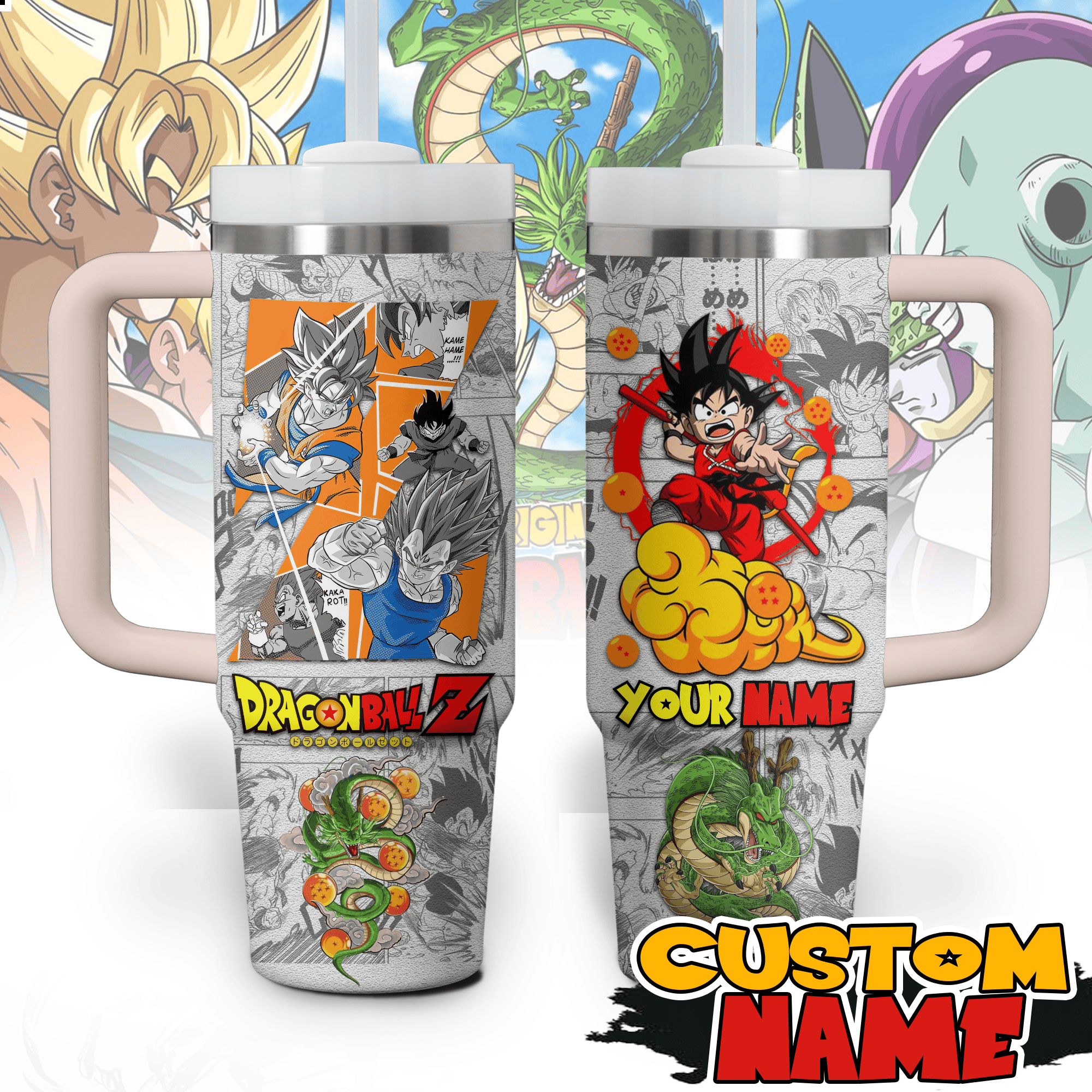 Dragon Ball Anime Custom Stanley Cup 40 oz 30 oz Tumbler With Handle