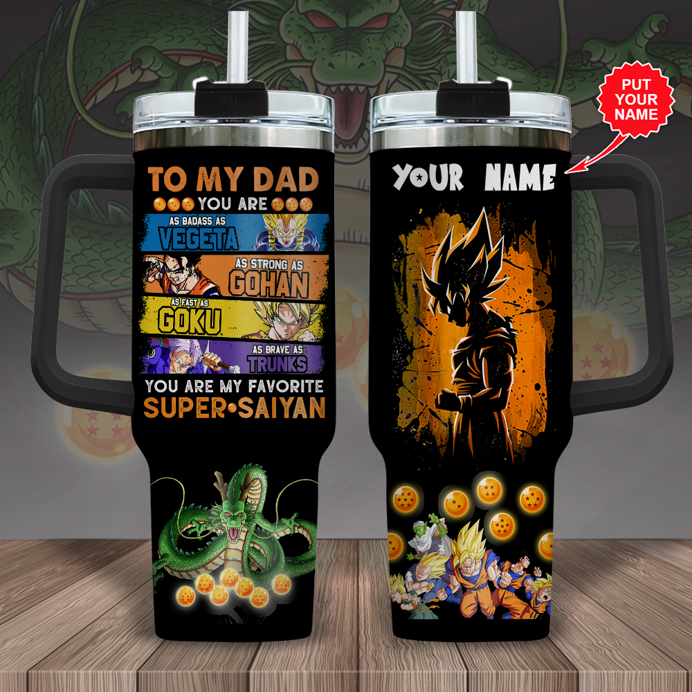 Dragon Ball Manga Anime Custom Stanley Cup 40 oz 30 oz Tumbler With Handle