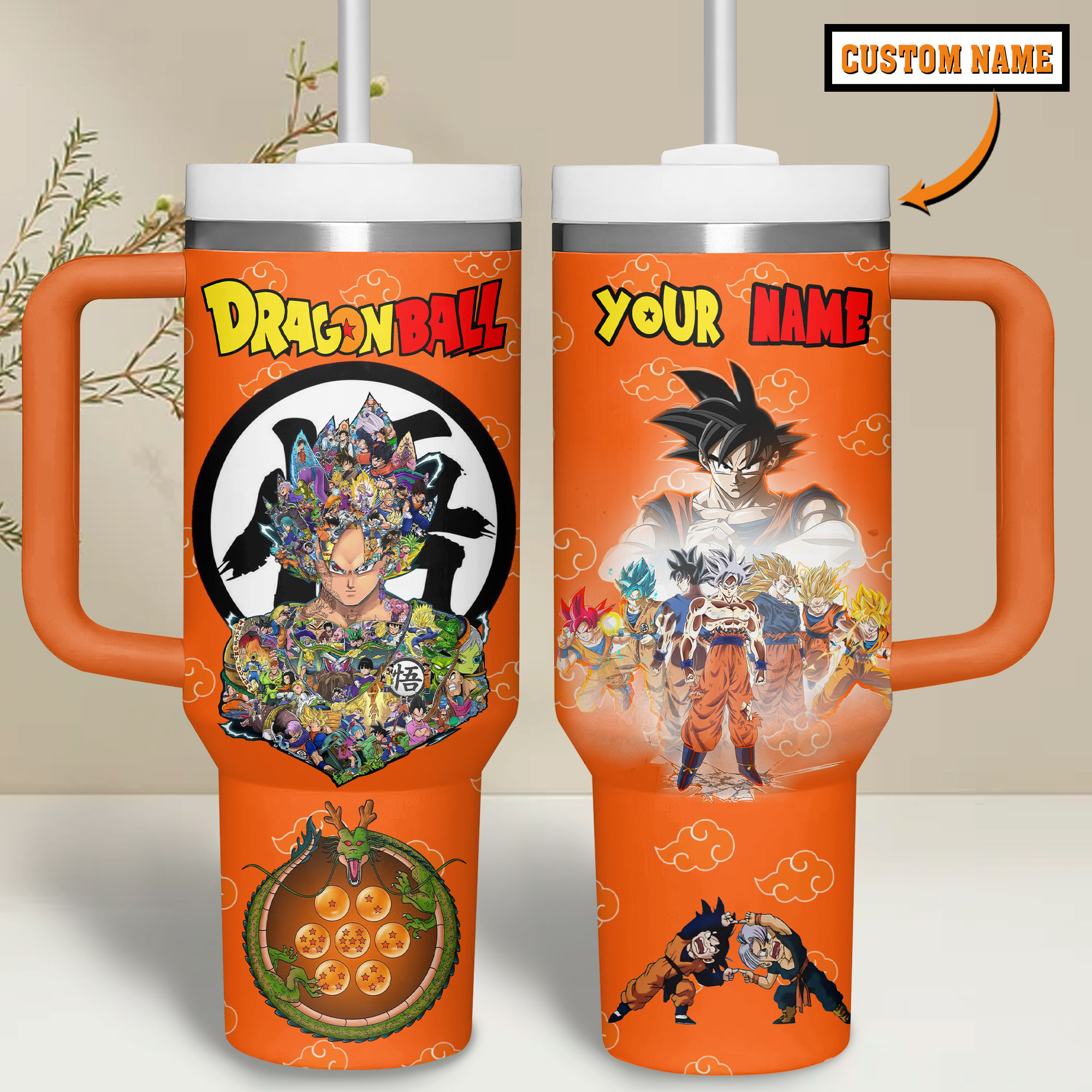 Dragon Ball Z Cartoon Custom Stanley Cup 40 oz 30 oz Tumbler With Handle