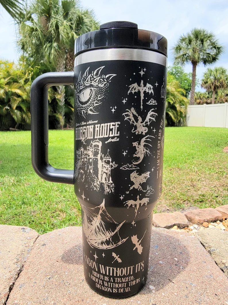 Dragon Rider Fourth Wing Custom Stanley Cup 40 oz 30 oz Tumbler With Handle