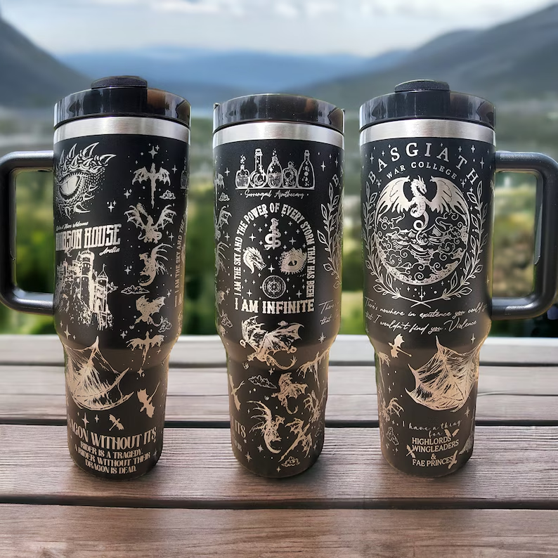 Dragon Rider Fourth Wing Custom Stanley Cup 40 oz 30 oz Tumbler With Handle