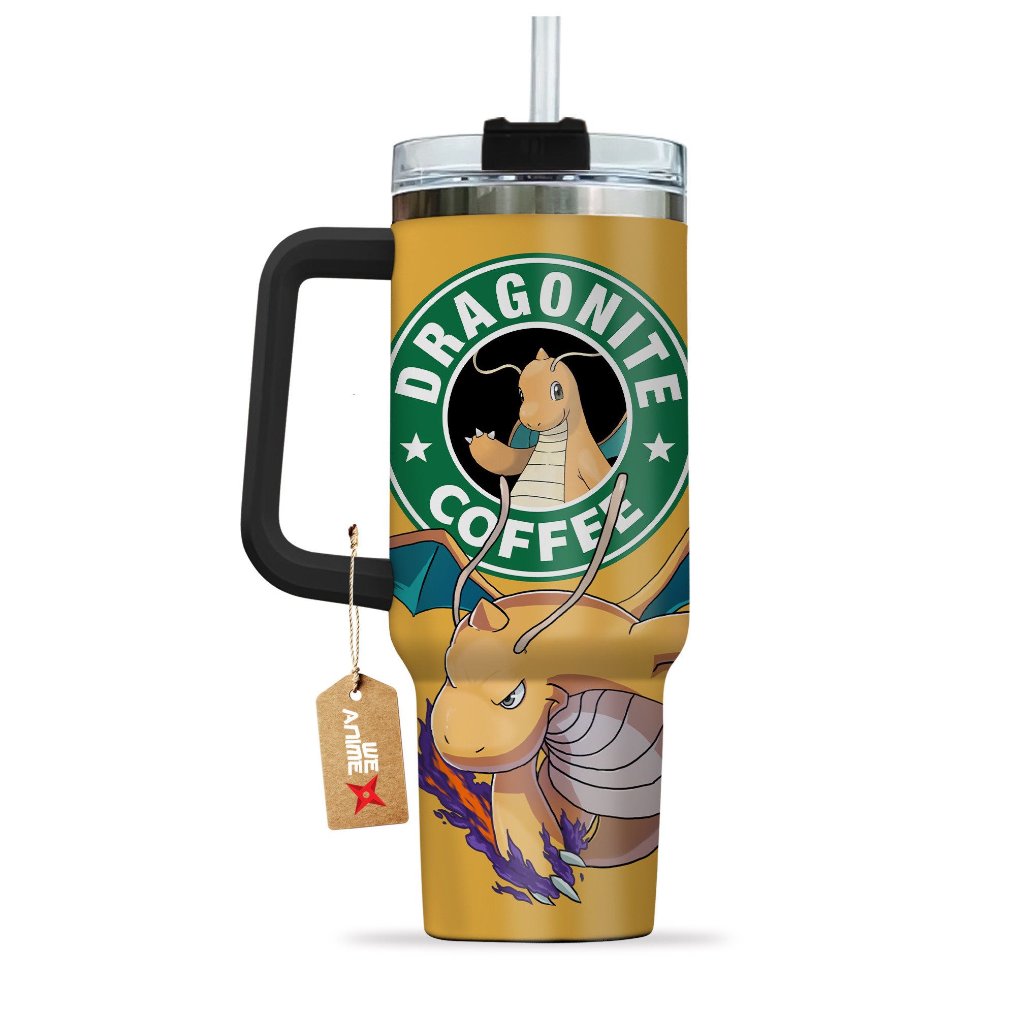 Dragonite Coffee Pokemon Anime Custom Stanley Cup 40 oz 30 oz Tumbler With Handle