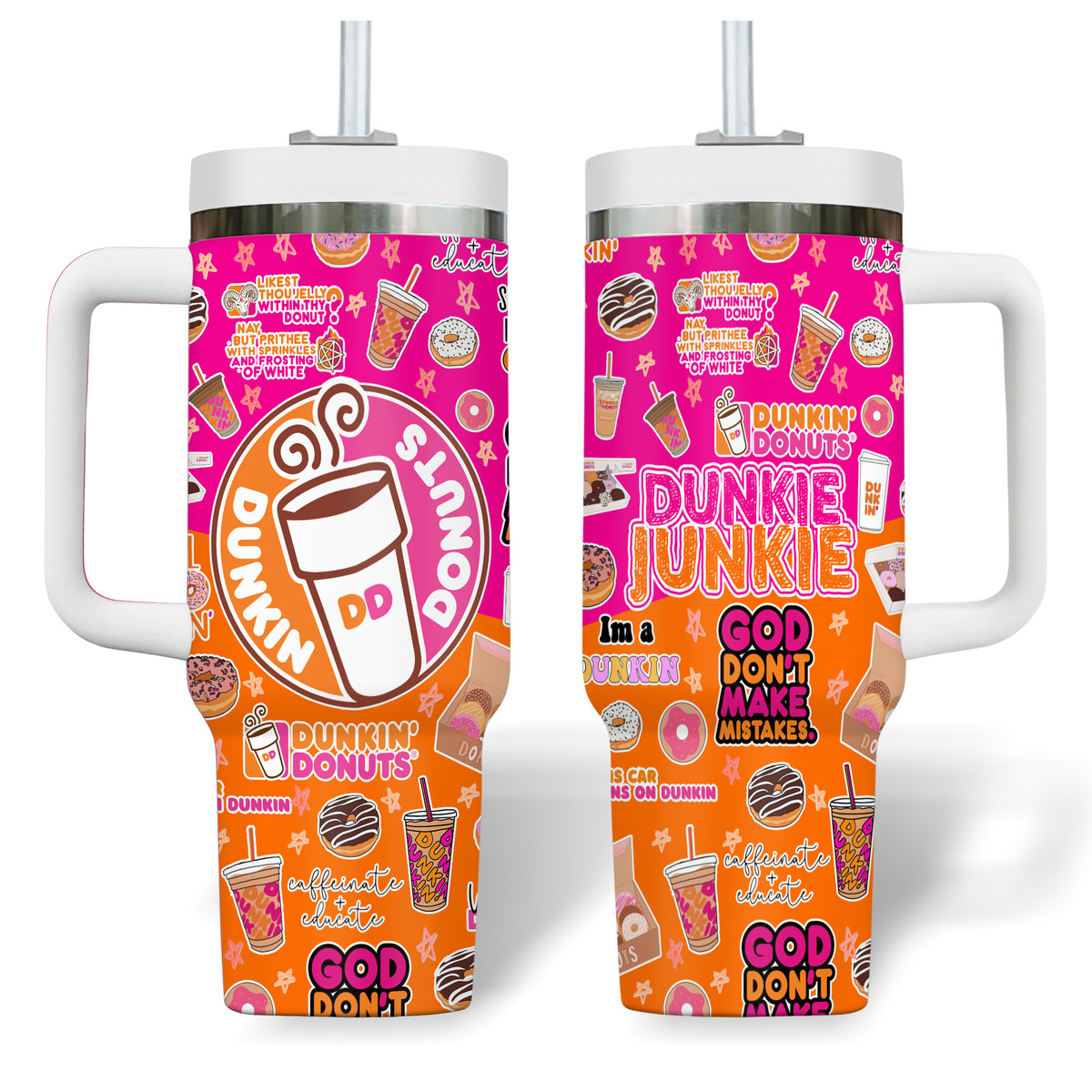 Dunkin' Donuts Food Custom Stanley Cup 40 oz 30 oz Tumbler With Handle