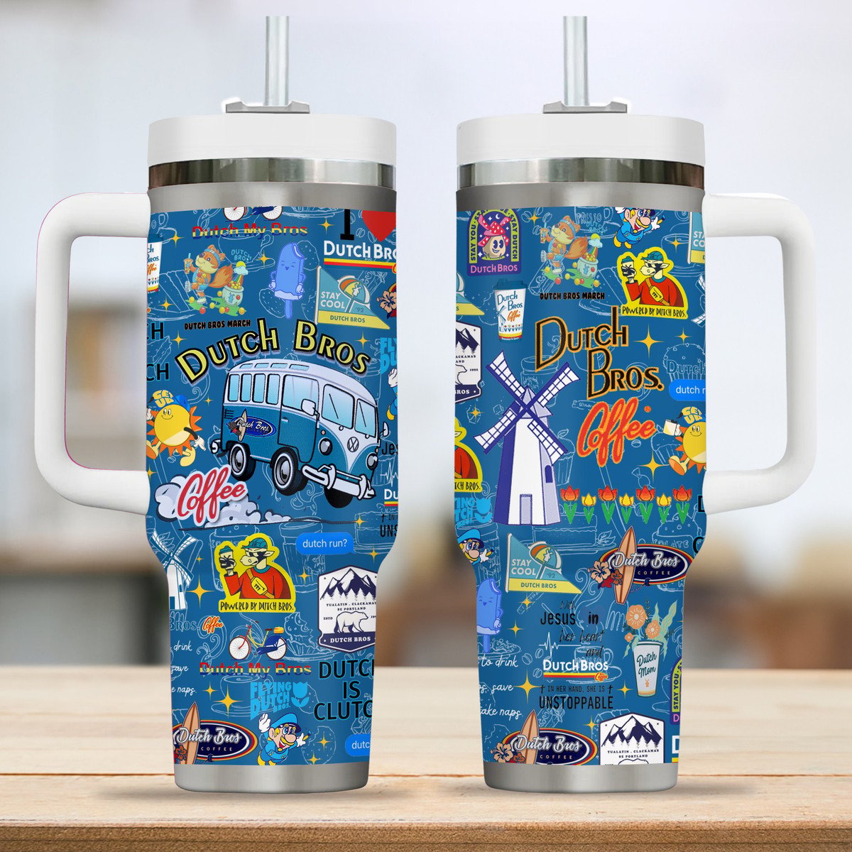Dutch Bros Drinks Custom Stanley Cup 40 oz 30 oz Tumbler With Handle