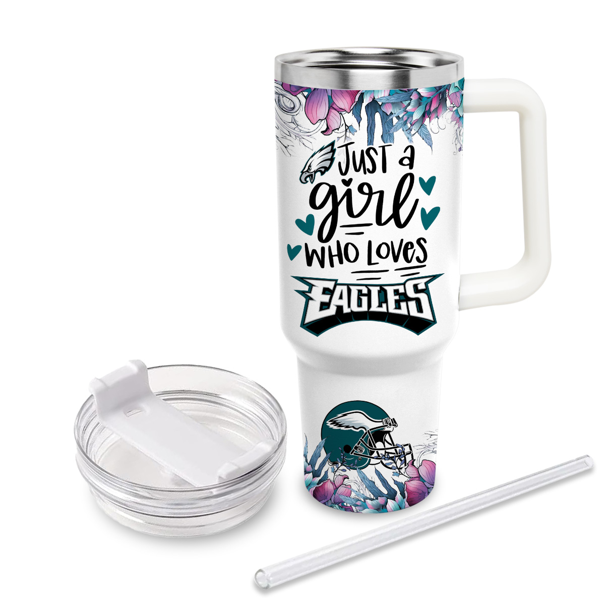 Eagles Mascot NFL Custom Stanley Cup 40 oz 30 oz Tumbler With Handle