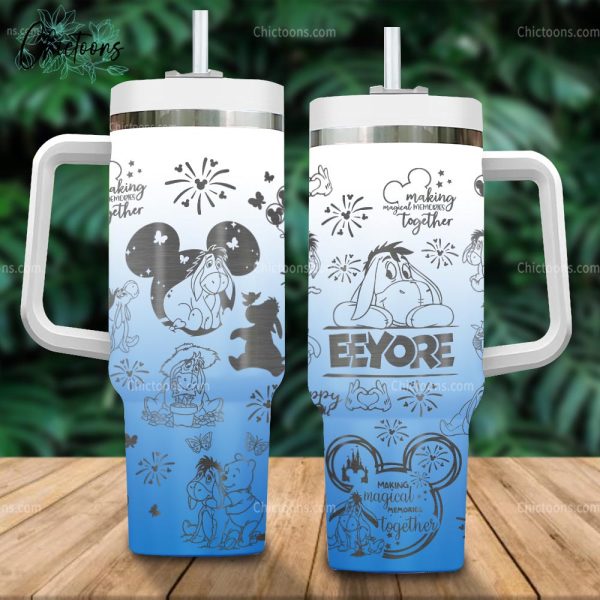 Eeyore Disney Cartoon Custom Stanley Cup 40 oz 30 oz Tumbler With Handle