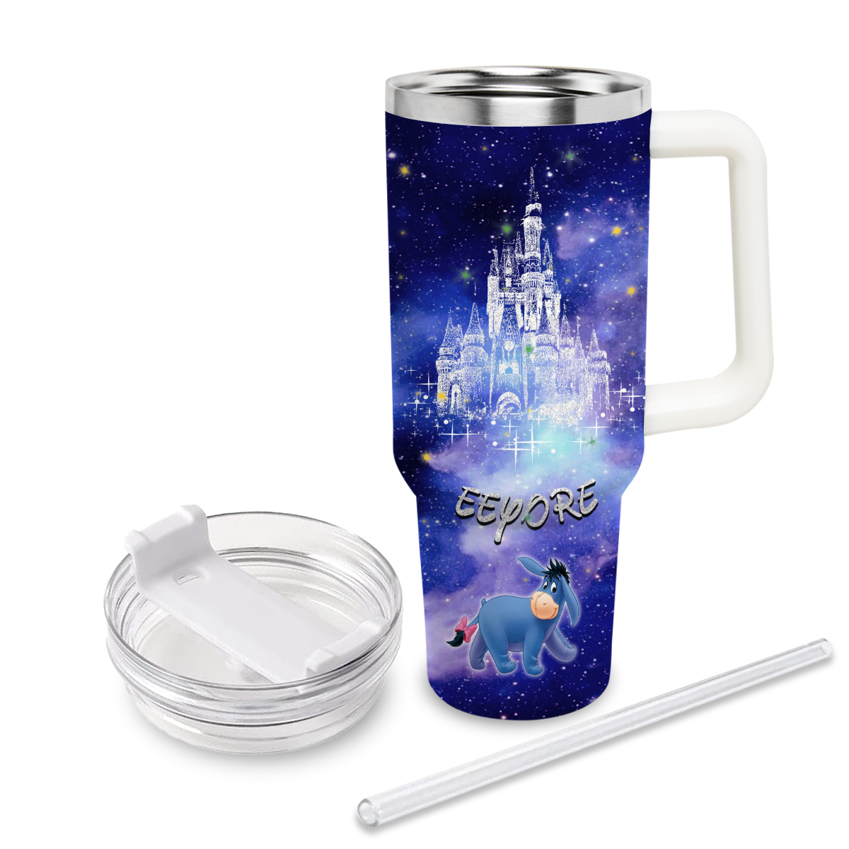 Eeyore Winnie the Pooh Cartoon Custom Stanley Cup 40 oz 30 oz Tumbler With Handle