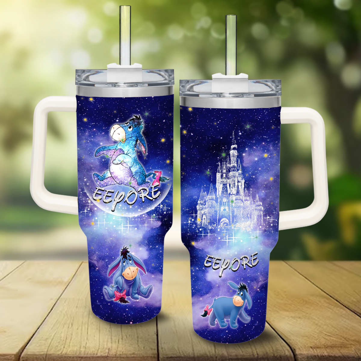 Eeyore Winnie the Pooh Cartoon Custom Stanley Cup 40 oz 30 oz Tumbler With Handle