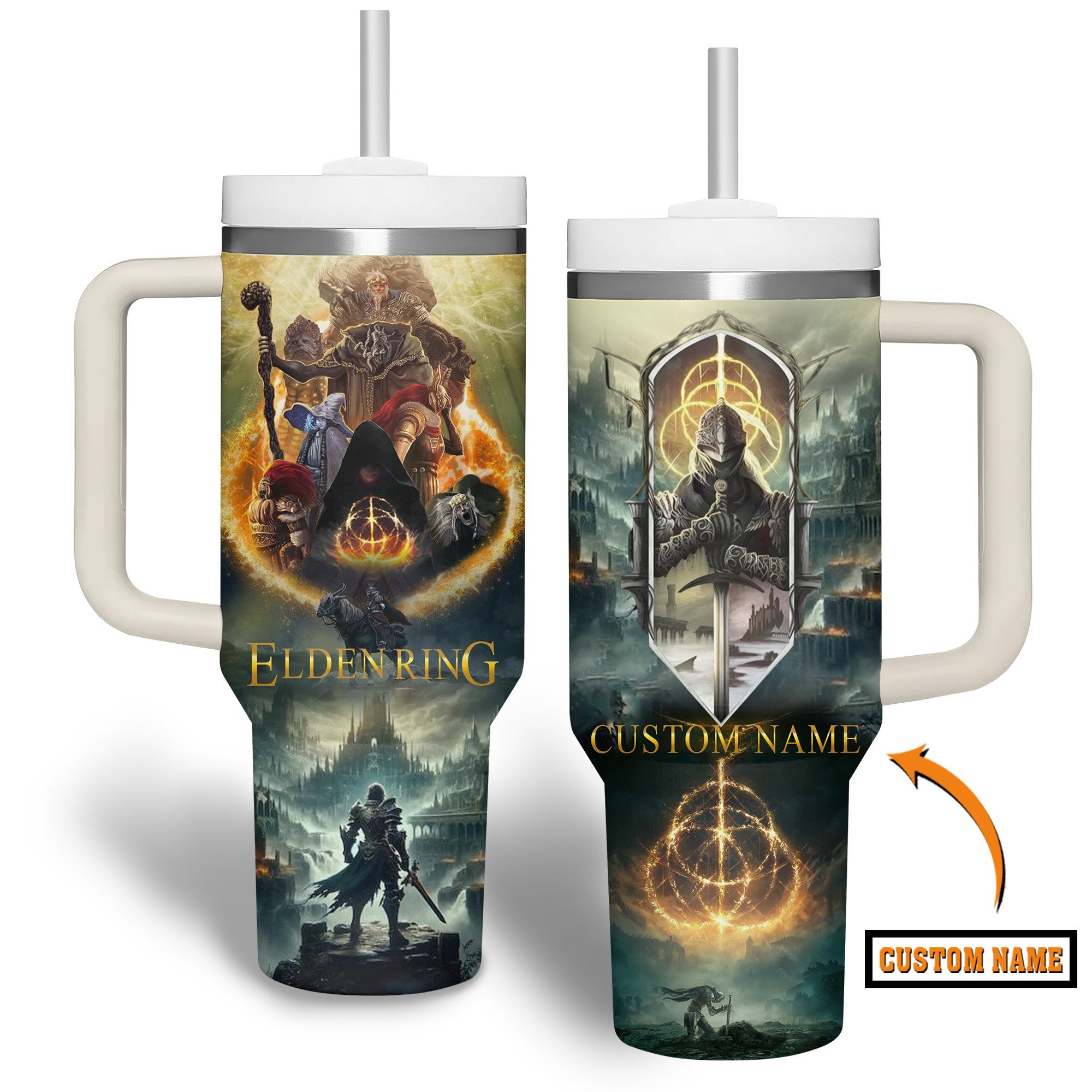 Elden Ring Games Custom Stanley Cup 40 oz 30 oz Tumbler With Handle