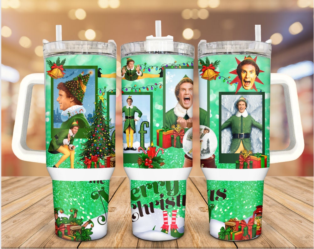 Elf Christmas Movies Custom Stanley Cup 40 oz 30 oz Tumbler With Handle