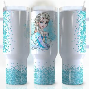 Elsa Frozen Disney Cartoon Custom Stanley Cup 40 oz 30 oz Tumbler With Handle