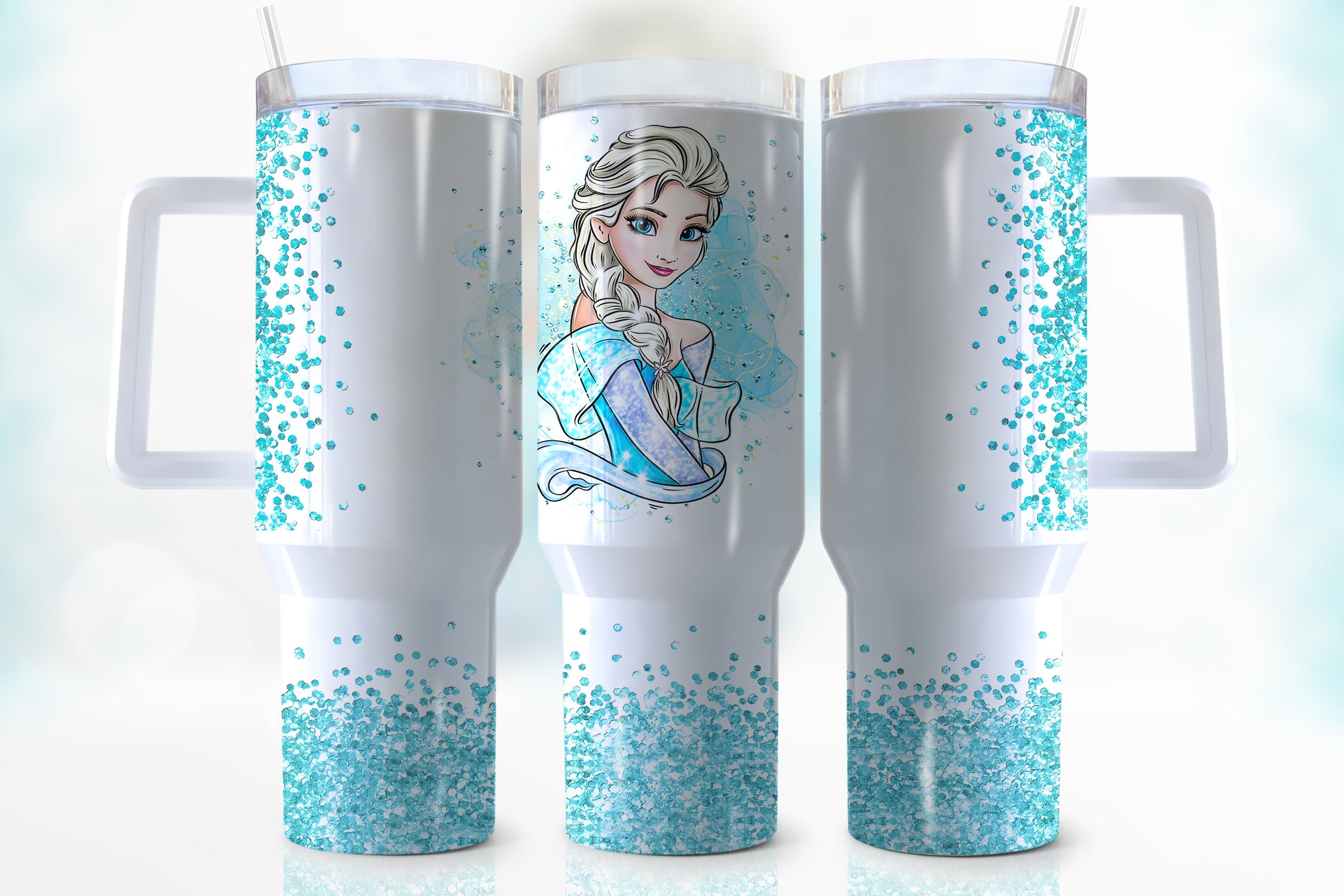 Elsa Frozen Disney Cartoon Custom Stanley Cup 40 oz 30 oz Tumbler With Handle