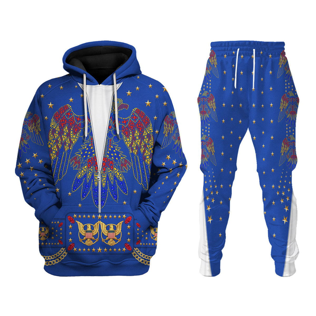 Elvis EAGLE Blue Costume Hoodie Sweatshirt T-Shirt Sweatpants - Stormmerch Exclusive
