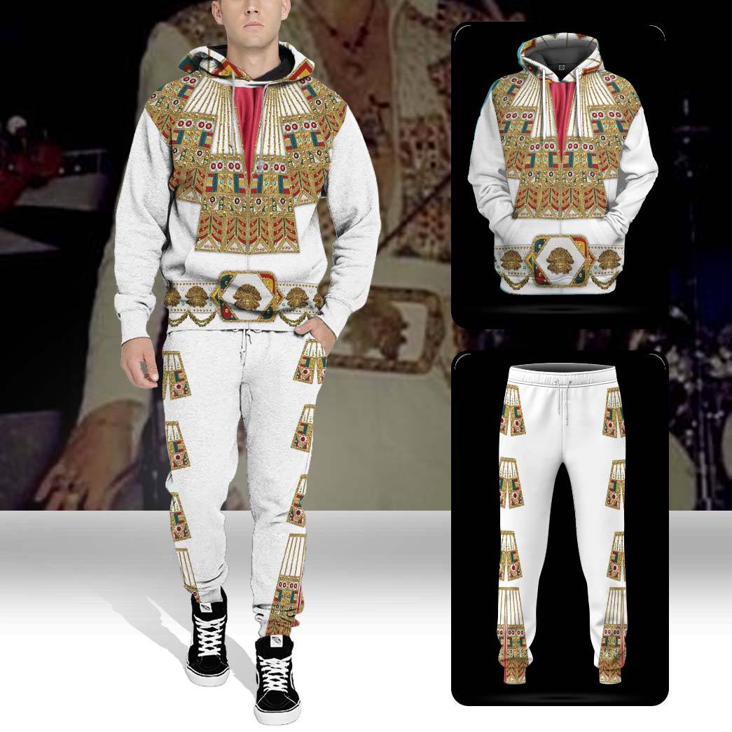 Elvis Presley Inca Gold Leaf Costume Hoodie Sweatshirt T-Shirt Sweatpants Tracksuit - Stormmerch Exclusive