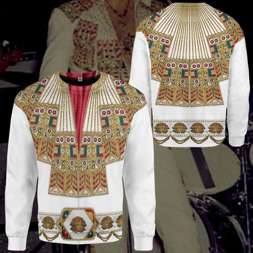 Elvis Presley Inca Gold Leaf Costume Hoodie Sweatshirt T-Shirt Sweatpants Tracksuit - Stormmerch Exclusive