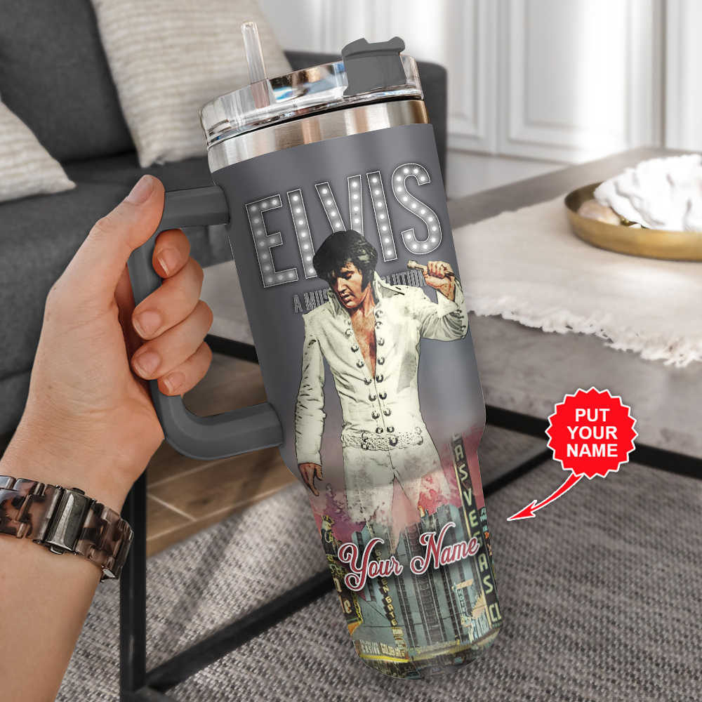 Elvis Presley Music Custom Stanley Cup 40 oz 30 oz Tumbler With Handle