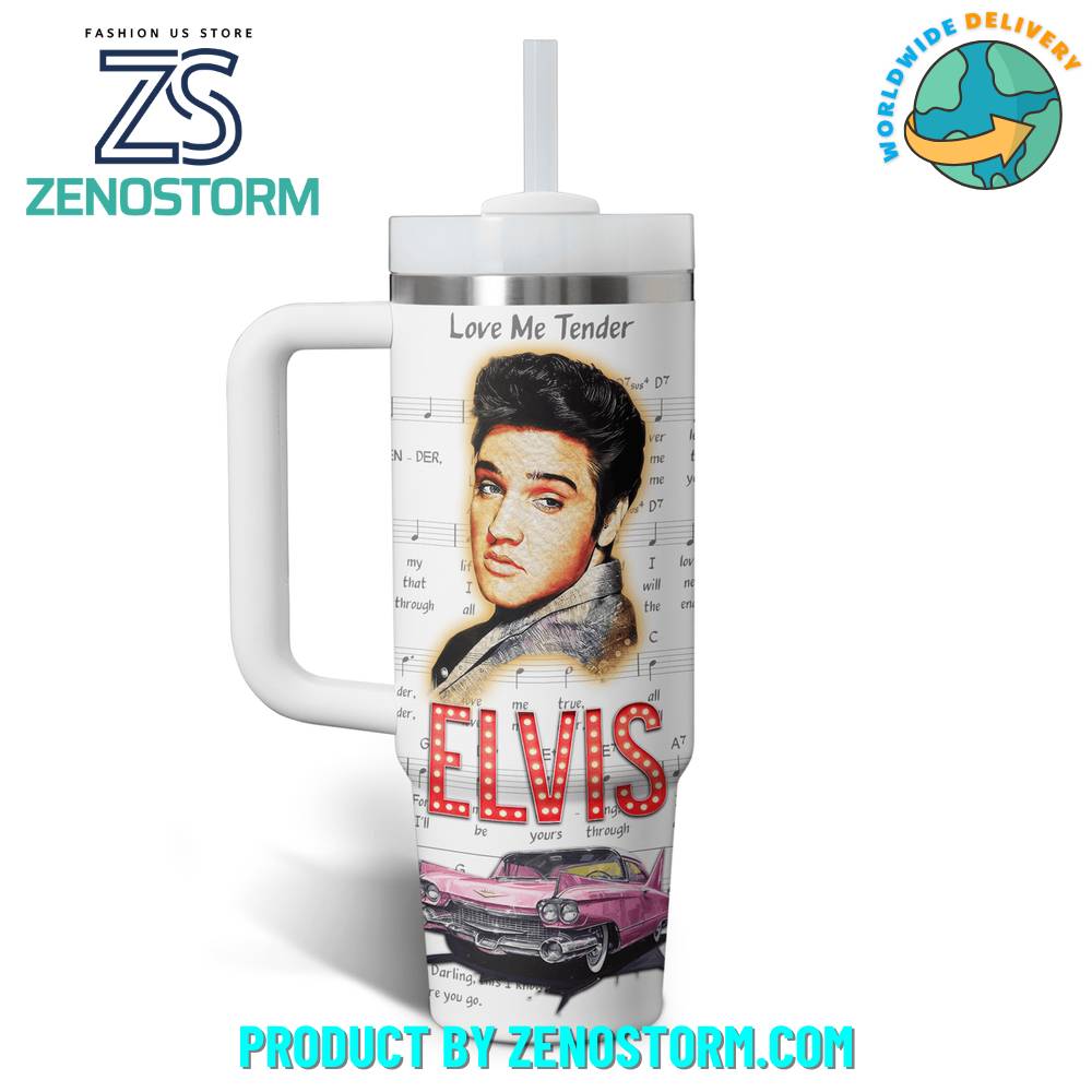 Elvis Presley Music Custom Stanley Cup 40 oz 30 oz Tumbler With Handle