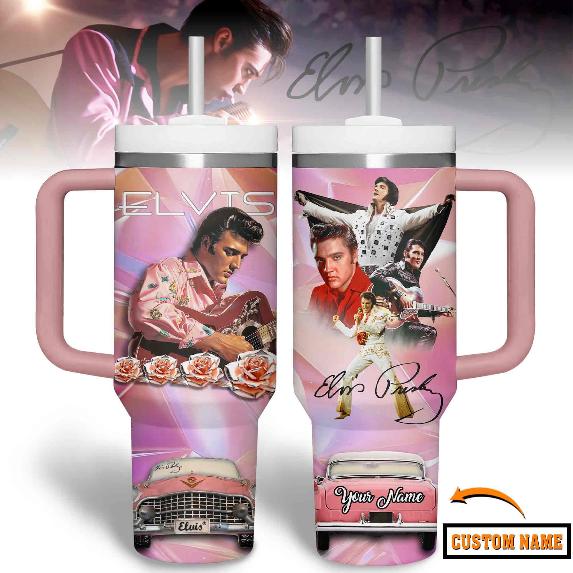 Elvis Presley Music Custom Stanley Cup 40 oz 30 oz Tumbler With Handle