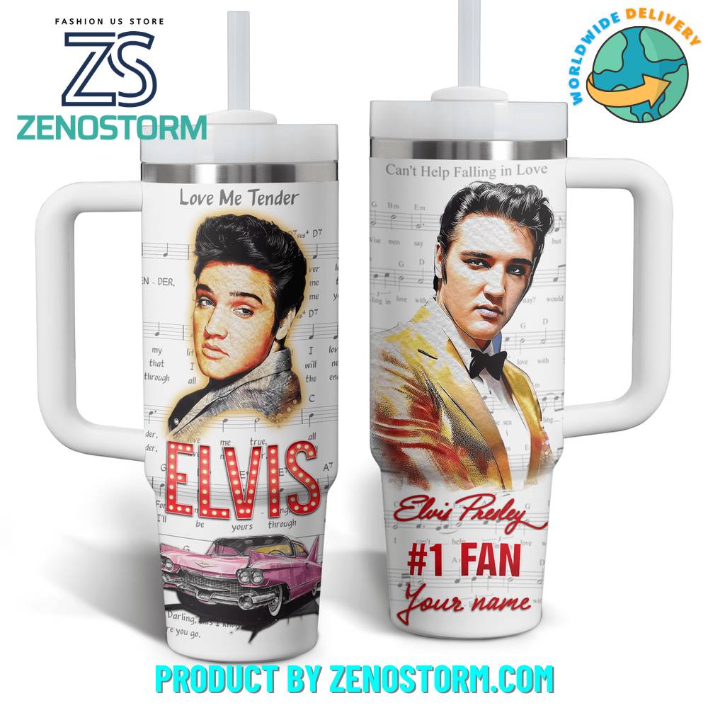 Elvis Presley Music Custom Stanley Cup 40 oz 30 oz Tumbler With Handle