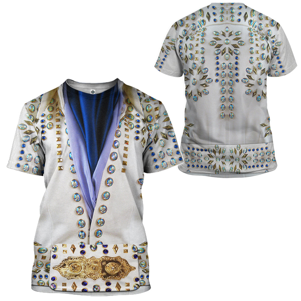 Elvis Presley Snowflake suit Costume Hoodie Sweatshirt T-Shirt Sweatpants Tracksuit - Stormmerch Exclusive