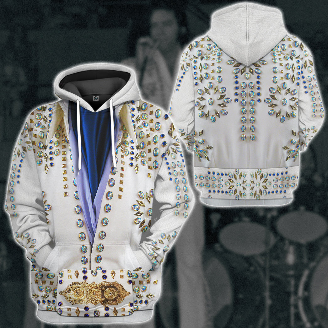Elvis Presley Snowflake suit Costume Hoodie Sweatshirt T-Shirt Sweatpants Tracksuit - Stormmerch Exclusive