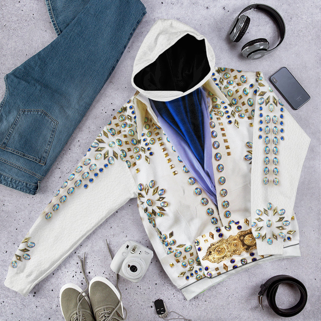 Elvis Presley Snowflake suit Costume Hoodie Sweatshirt T-Shirt Sweatpants Tracksuit - Stormmerch Exclusive