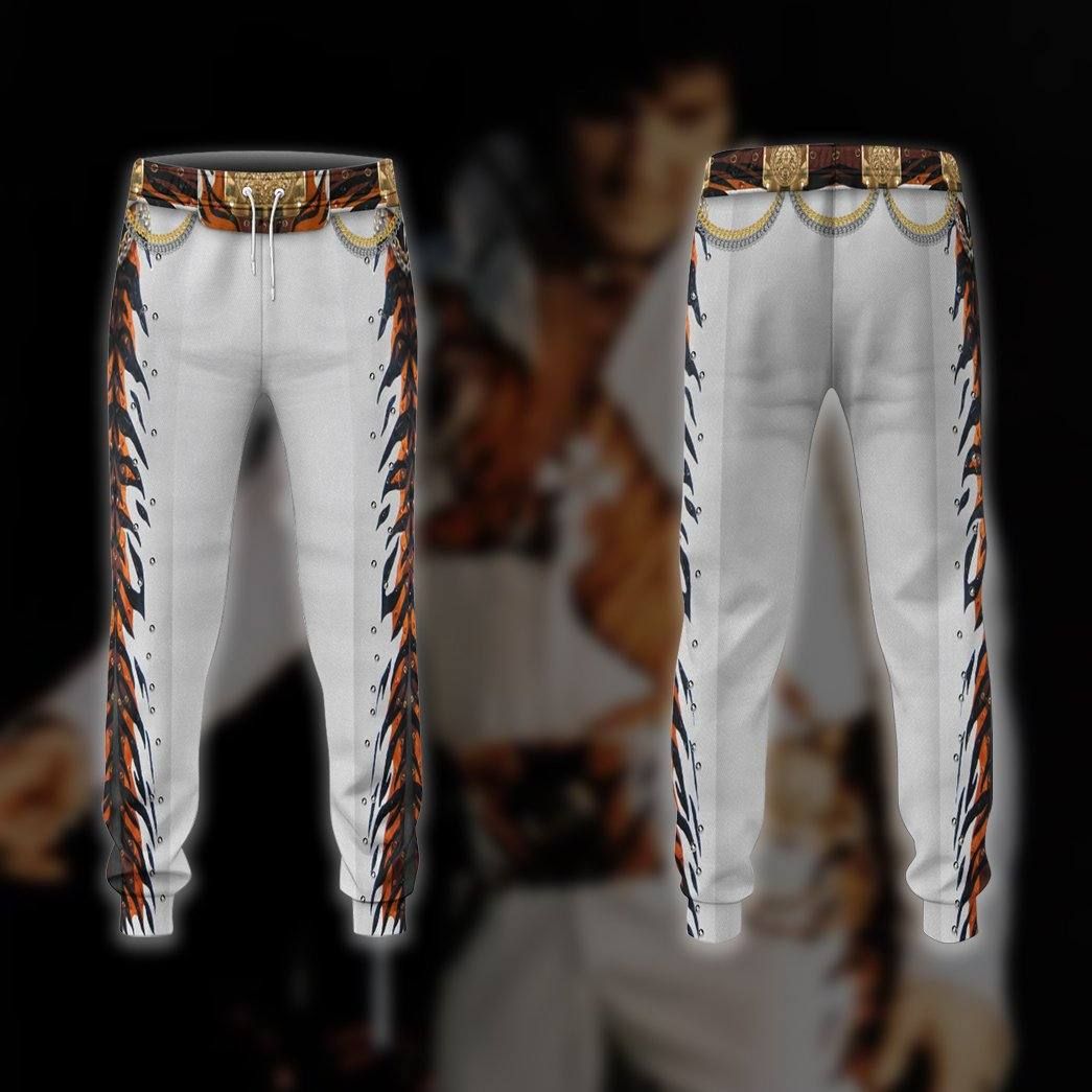 Elvis Presley Tiger Jumpsuit Costume Hoodie Sweatshirt T-Shirt Sweatpants Tracksuit - Stormmerch Exclusive