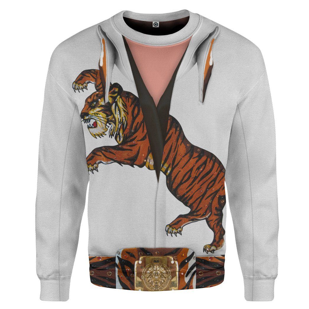 Elvis Presley Tiger Jumpsuit Costume Hoodie Sweatshirt T-Shirt Sweatpants Tracksuit - Stormmerch Exclusive