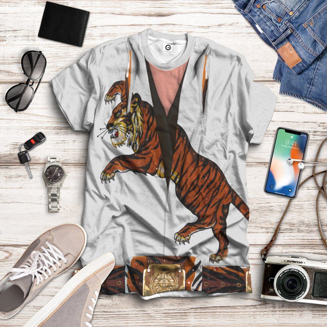 Elvis Presley Tiger Jumpsuit Costume Hoodie Sweatshirt T-Shirt Sweatpants Tracksuit - Stormmerch Exclusive
