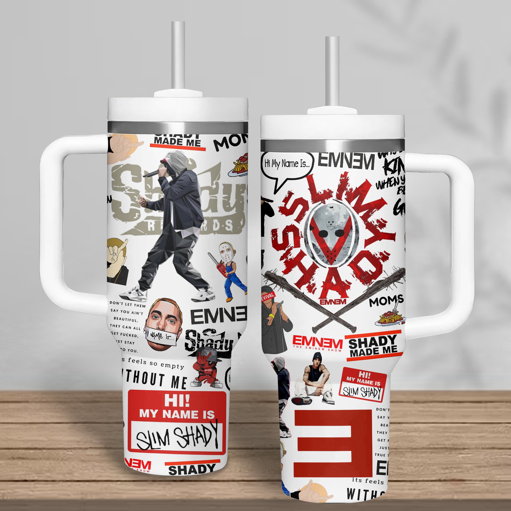 Eminem Music Custom Stanley Cup 40 oz 30 oz Tumbler With Handle