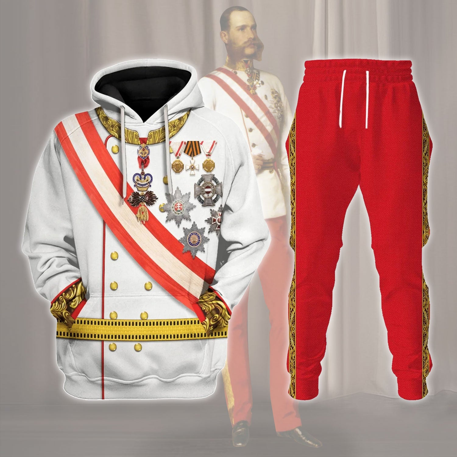 Emperor Franz Joseph I Costume Hoodie Sweatshirt T-Shirt Sweatpants Tracksuit - Stormmerch Exclusive