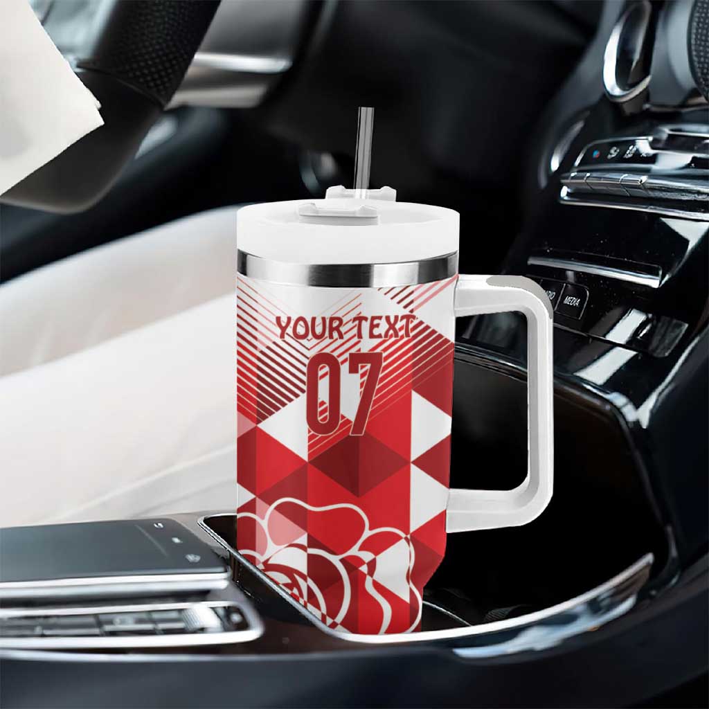 England Rugby Crystalised Red Rose Custom Stanley Cup 40 oz 30 oz Tumbler With Handle