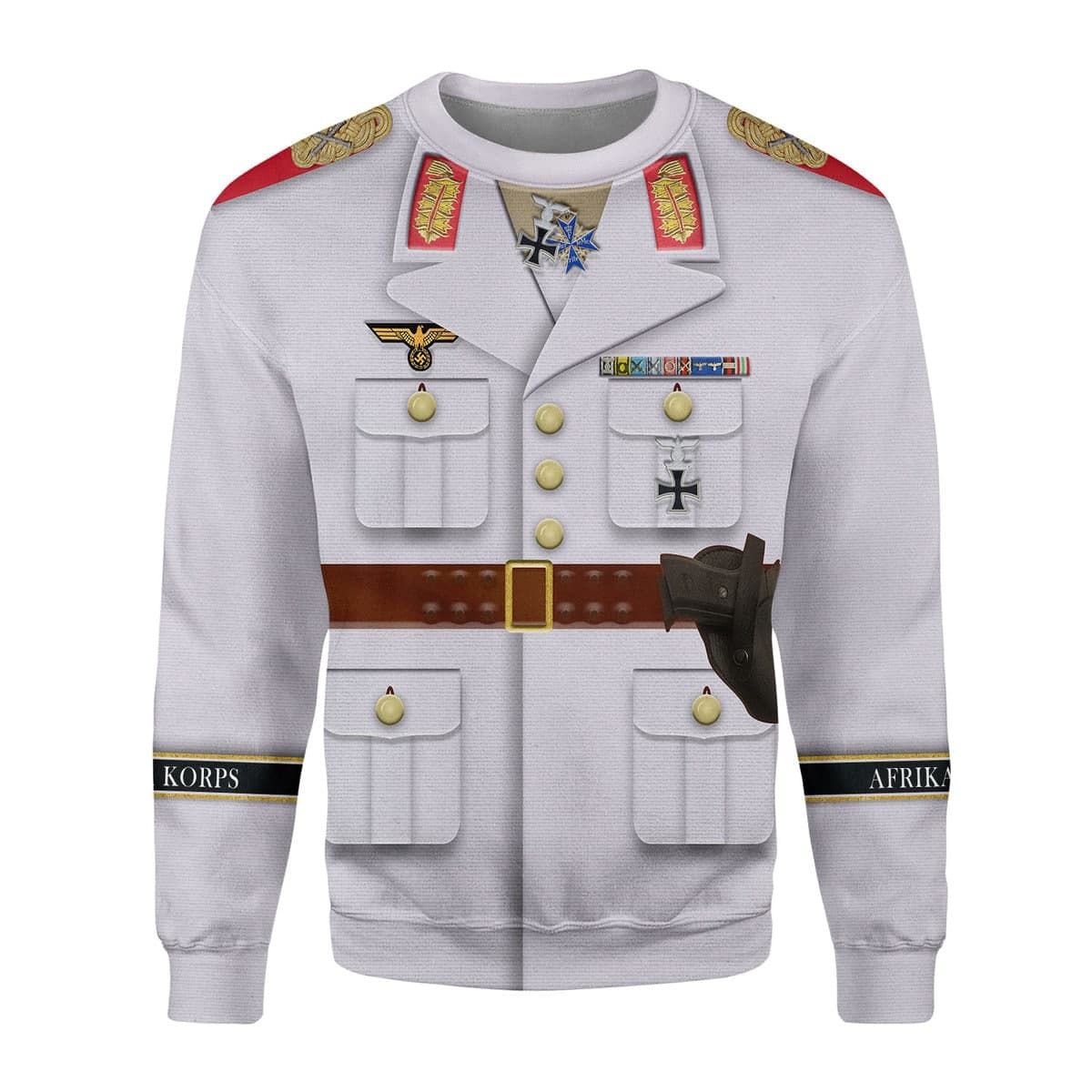Erwin Rommel WWII German Soldier Costume Hoodie Sweatshirt T-Shirt Sweatpants Tracksuit - Stormmerch Exclusive