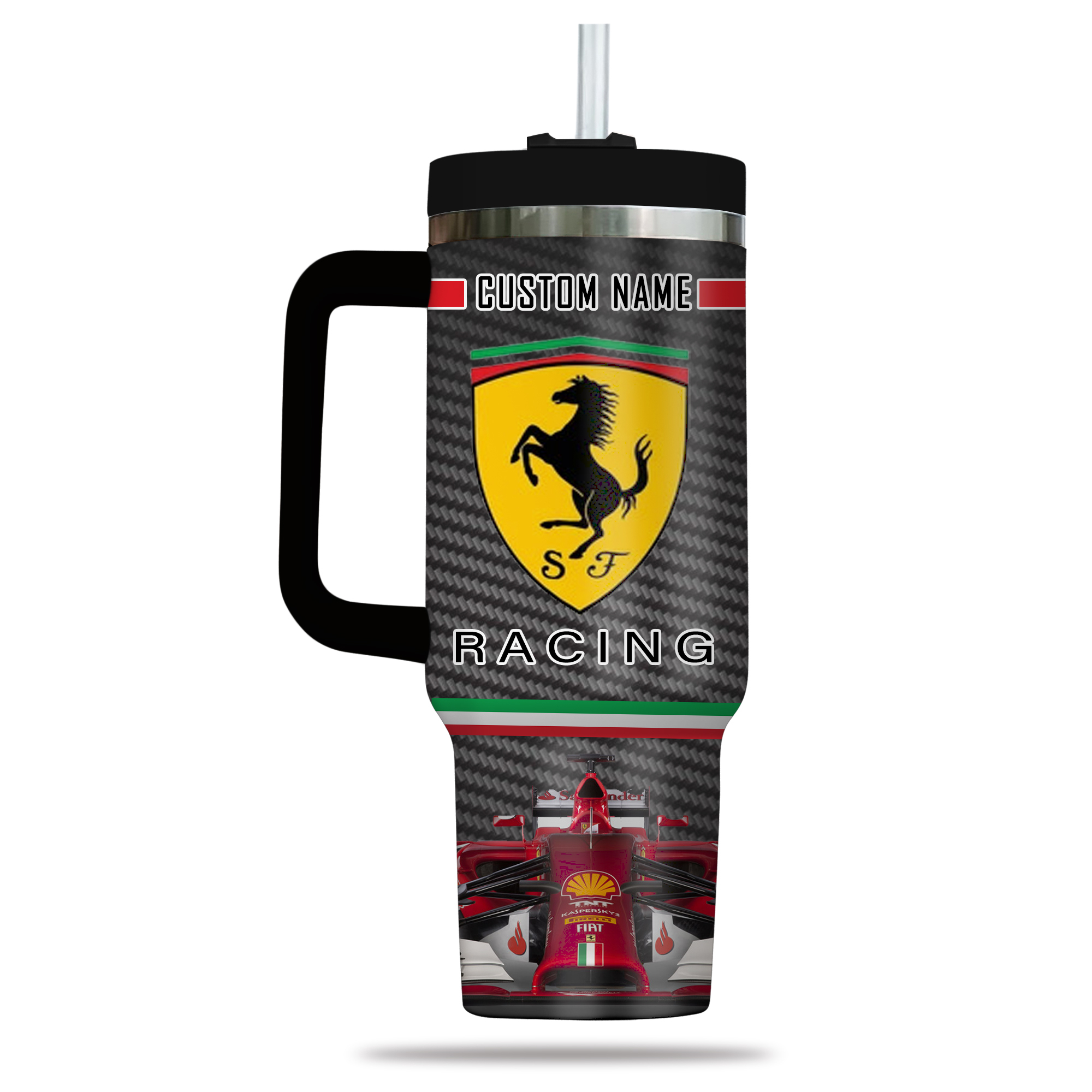 Ferrari Car Custom Stanley Cup 40 oz 30 oz Tumbler With Handle