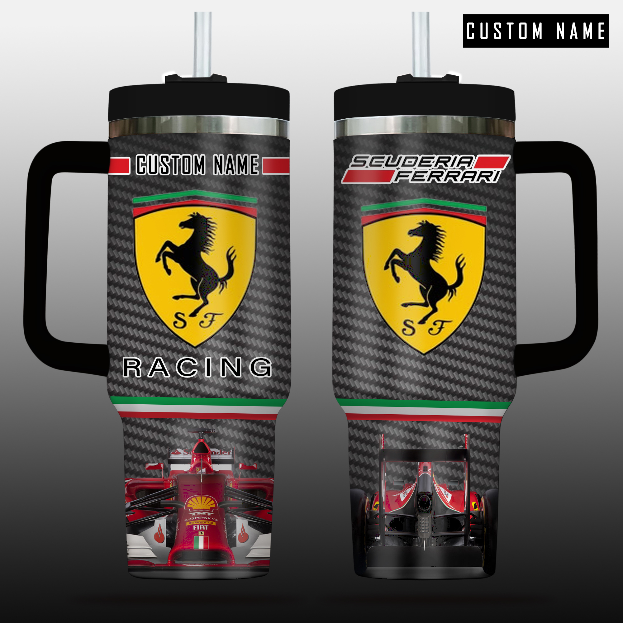 Ferrari Car Custom Stanley Cup 40 oz 30 oz Tumbler With Handle