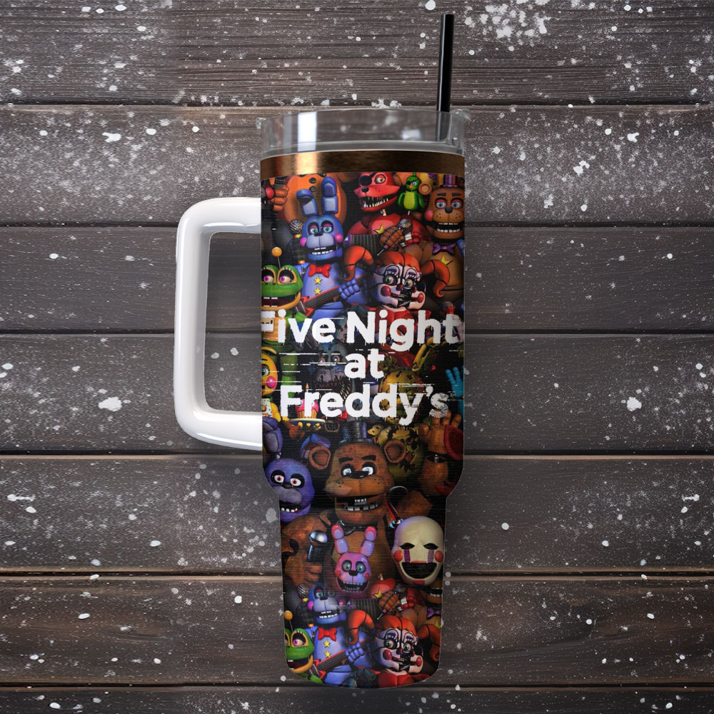 Five Nights At Freddy Cartoon Custom Stanley Cup 40 oz 30 oz Tumbler With Handle