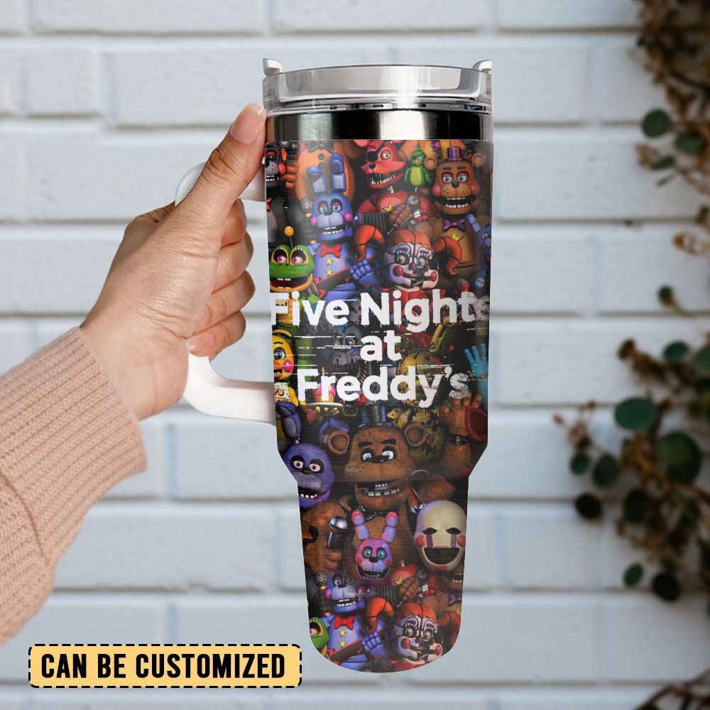 Five Nights At Freddy Cartoon Custom Stanley Cup 40 oz 30 oz Tumbler With Handle