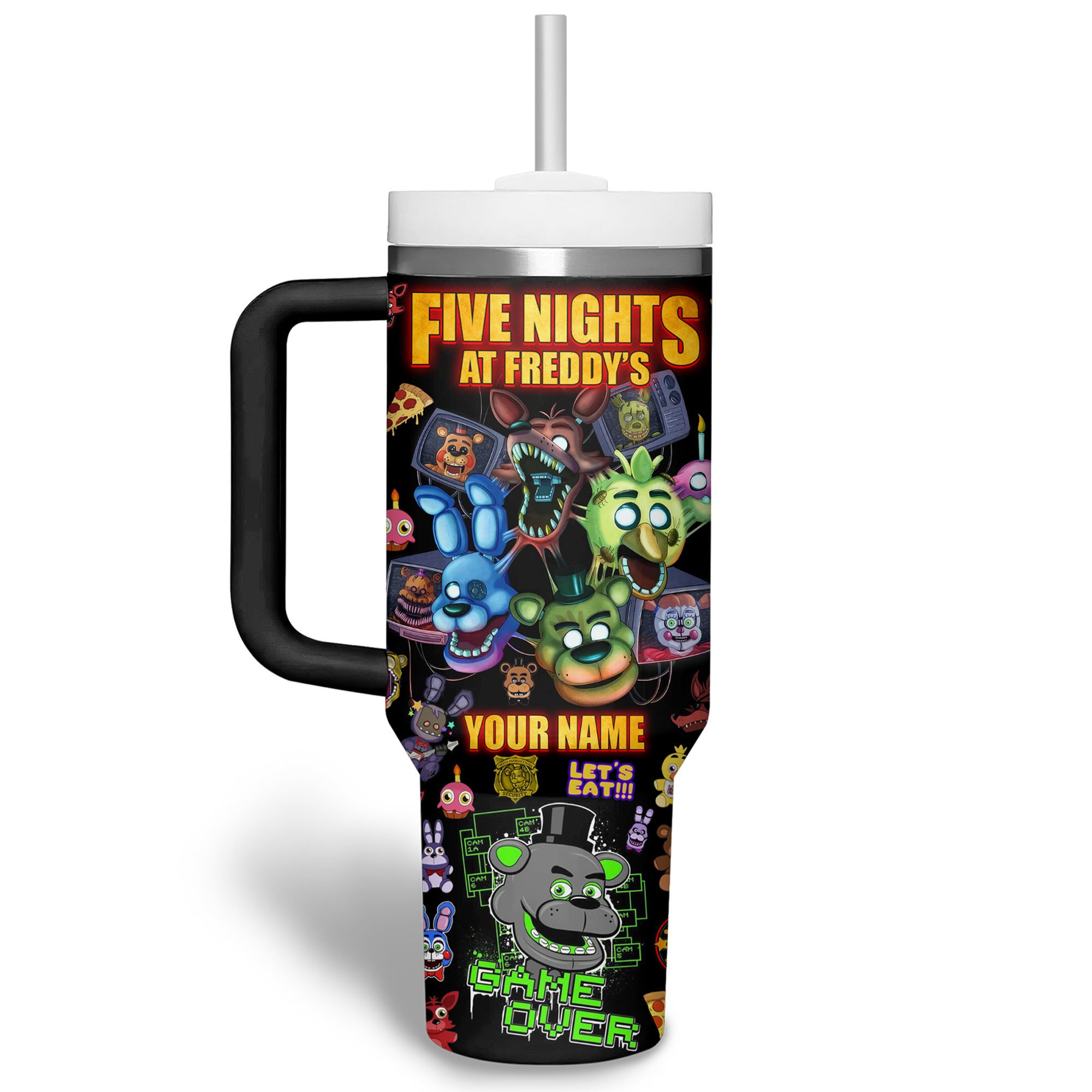 Five Nights at Freddy’s CartoonCustom Stanley Cup 40 oz 30 oz Tumbler With Handle