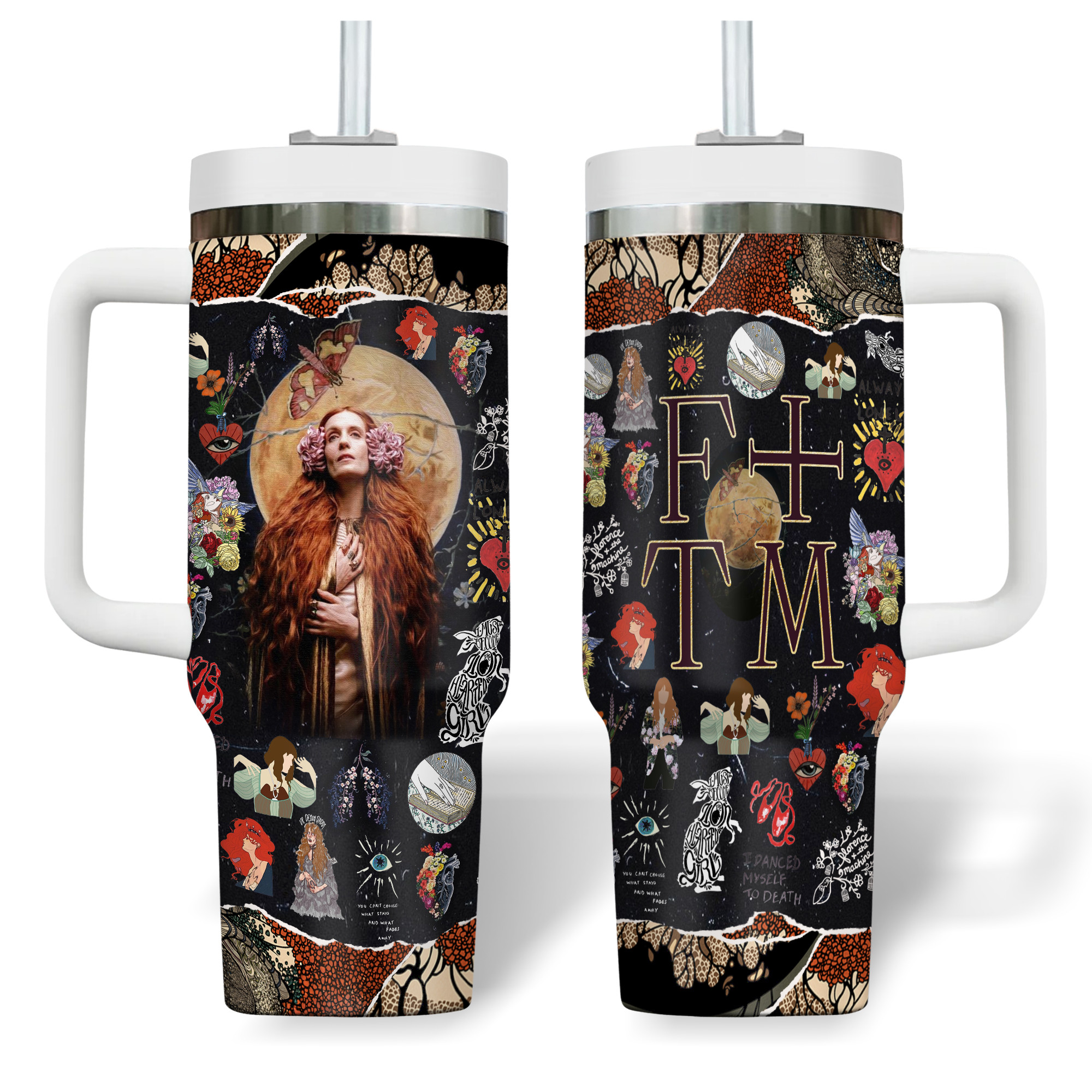 Florence & The Machine Music Custom Stanley Cup 40 oz 30 oz Tumbler With Handle