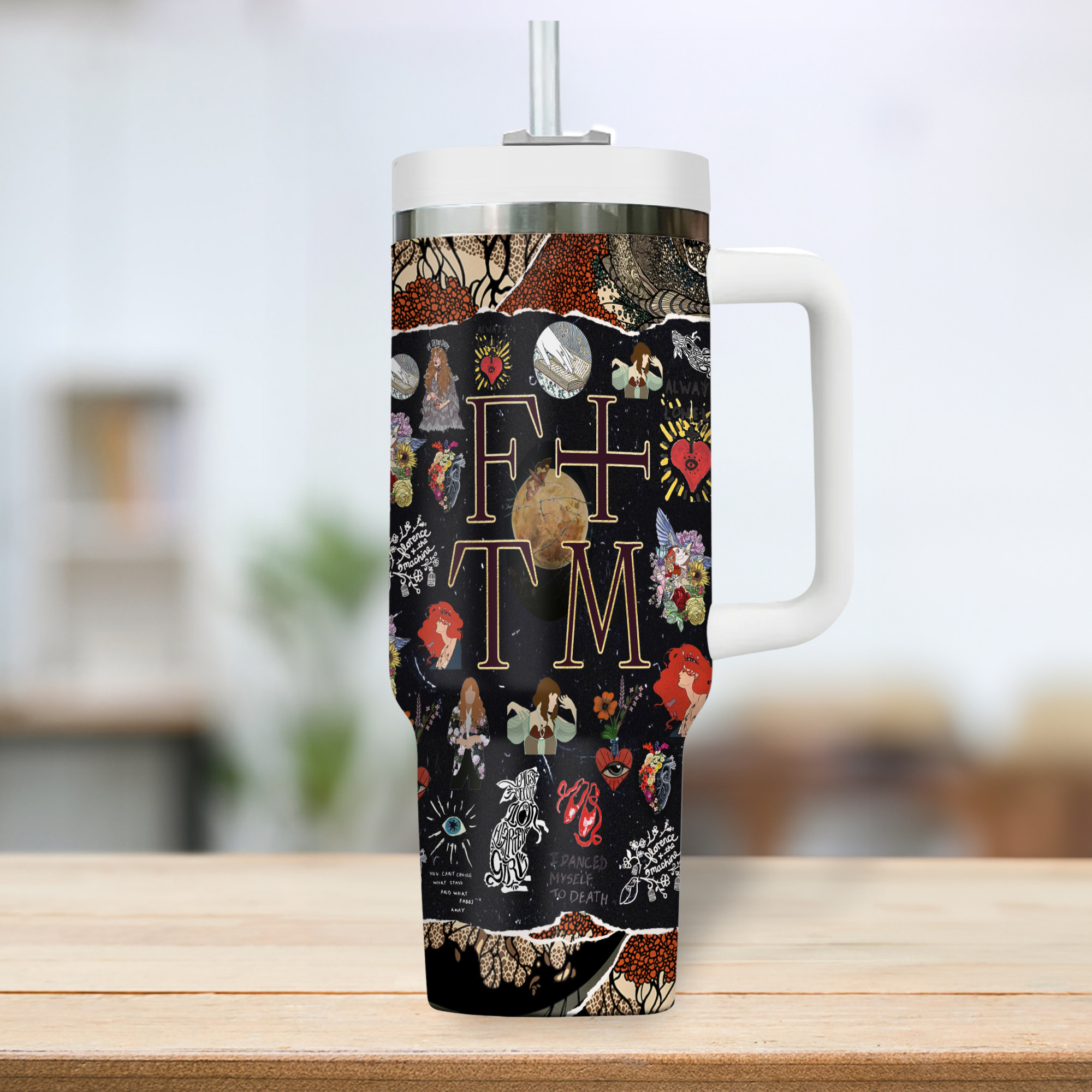 Florence & The Machine Music Custom Stanley Cup 40 oz 30 oz Tumbler With Handle
