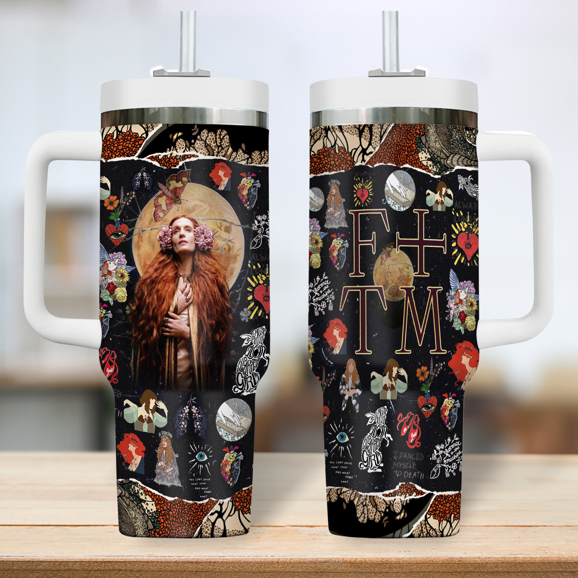 Florence & The Machine Music Custom Stanley Cup 40 oz 30 oz Tumbler With Handle