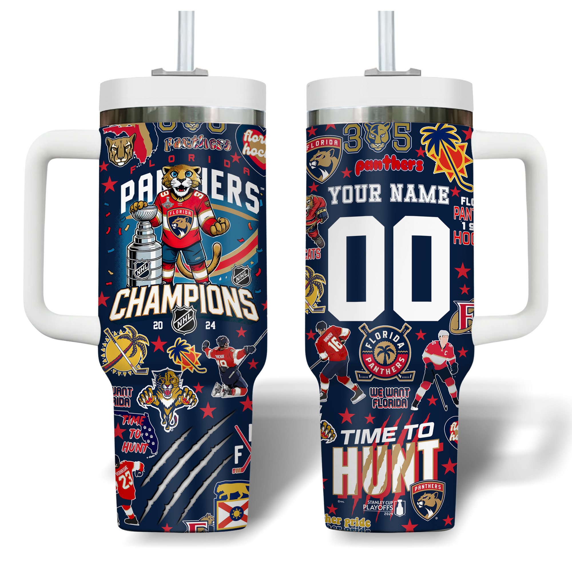Florida Panthers NHL Custom Stanley Cup 40 oz 30 oz Tumbler With Handle