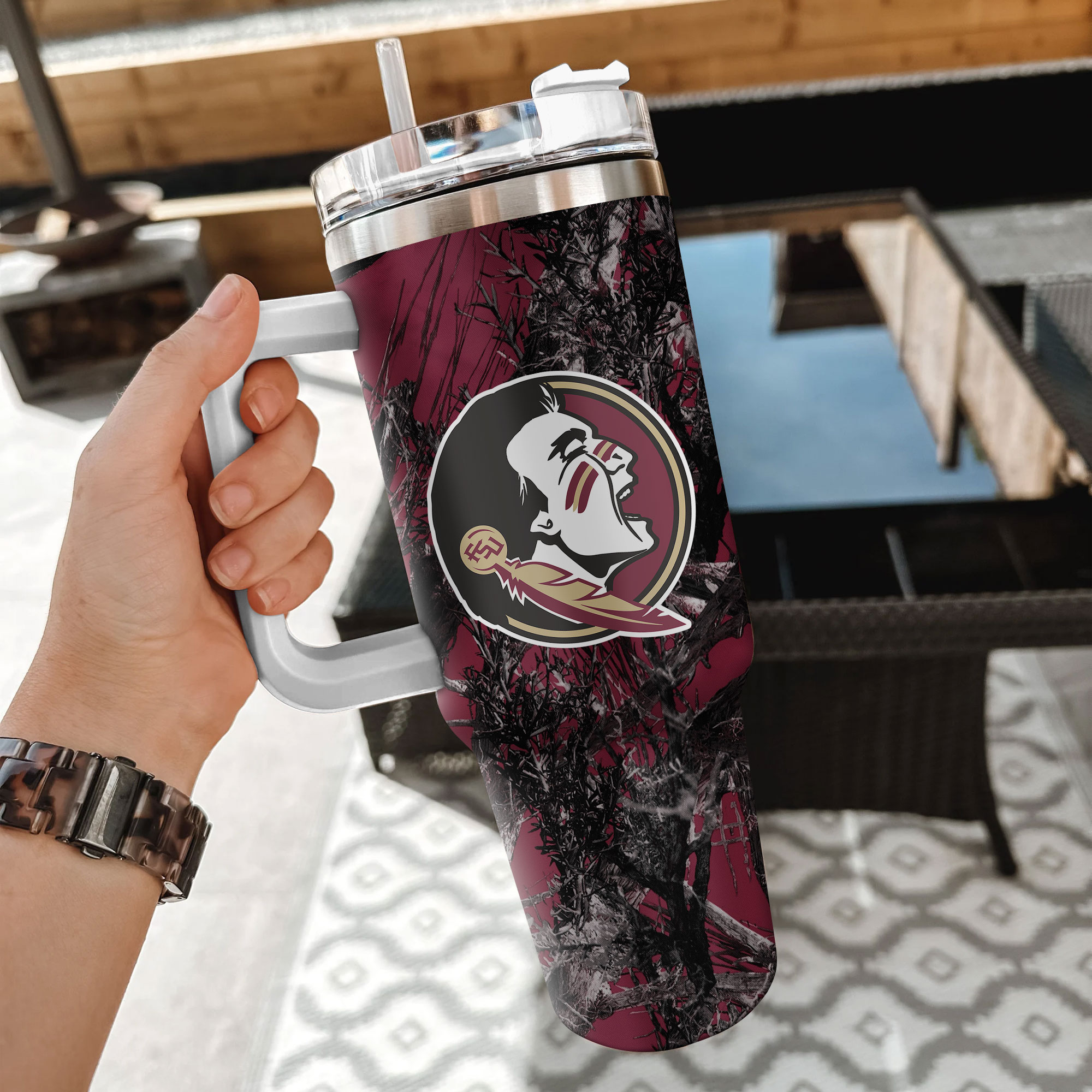 Florida State Seminoles NCAA Hunting Custom Stanley Cup 40 oz 30 oz Tumbler With Handle