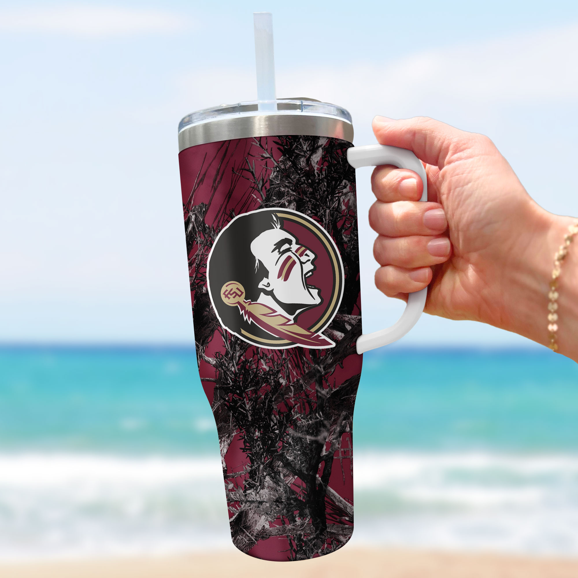 Florida State Seminoles NCAA Hunting Custom Stanley Cup 40 oz 30 oz Tumbler With Handle