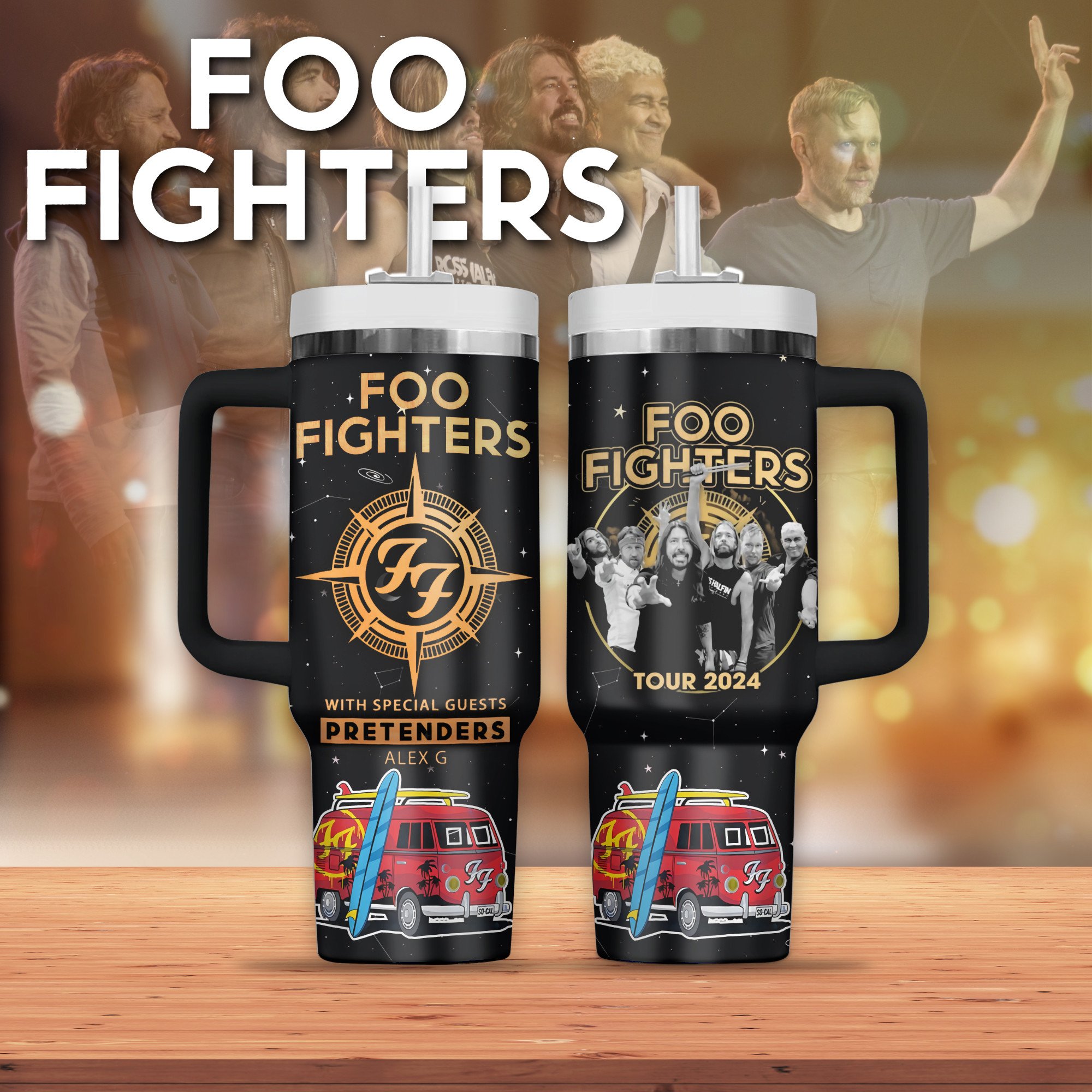 Foo Fighters Music Custom Stanley Cup 40 oz 30 oz Tumbler With Handle
