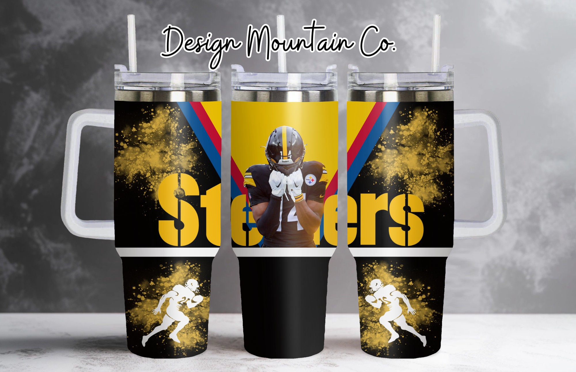Football Pittsburgh Steelers NFL Custom Stanley Cup 40 oz 30 oz Tumbler With Handle
