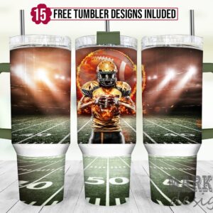 Football Player Custom Stanley Cup 40 oz 30 oz Tumbler With Handle
