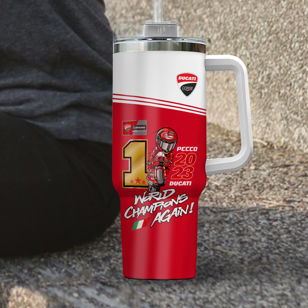 Francesco Bagnaia MotoGP Custom Stanley Cup 40 oz 30 oz Tumbler With Handle