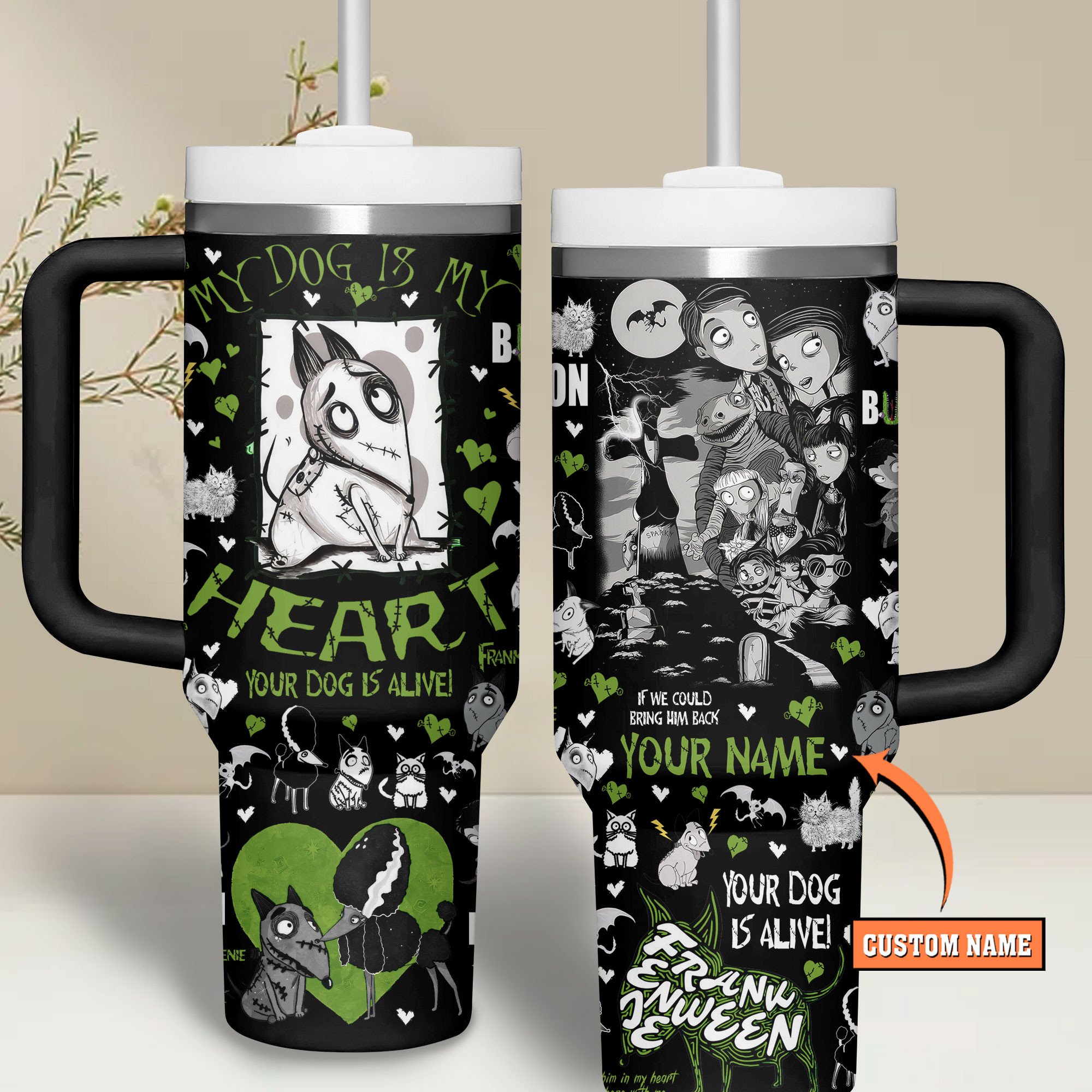 Frankenweenie Movies Custom Stanley Cup 40 oz 30 oz Tumbler With Handle